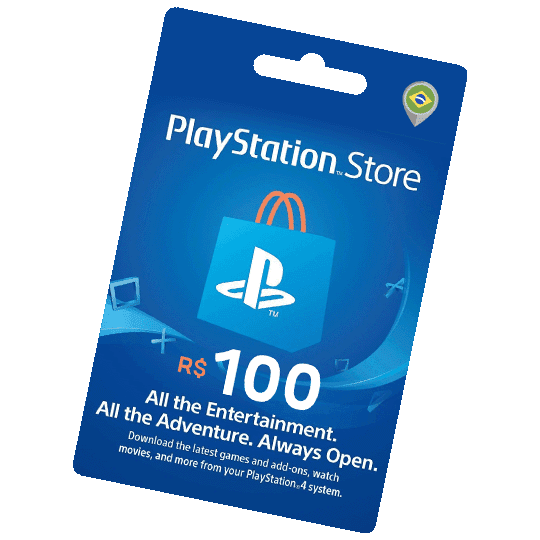 Cartão Psn R$100 Playstation Store - Cartão Presente Digital